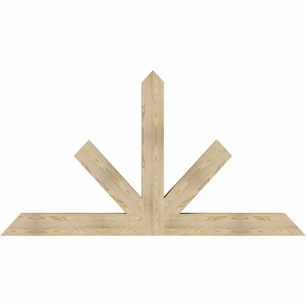 Ekena Millwork Saratoga Rough Sawn Timber Gable Bracket, Douglas Fir, 84"W x 45"H x 6"D x 6"F, 13/12 Pitch GBW084X45X0606SAR00RDF - main